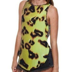 ONE TEASPOON Cheetah DEVIL PARTY DOLL Print TANK